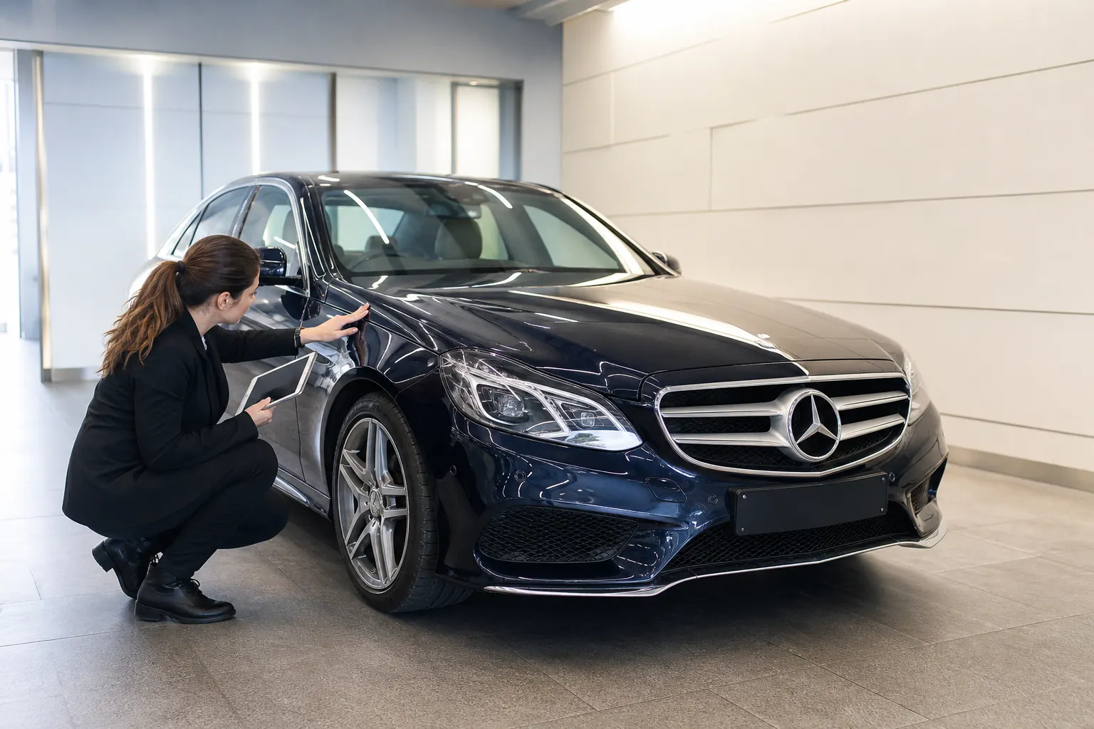 Zustandsprüfung des Fahrzeugs bei der Übernahme