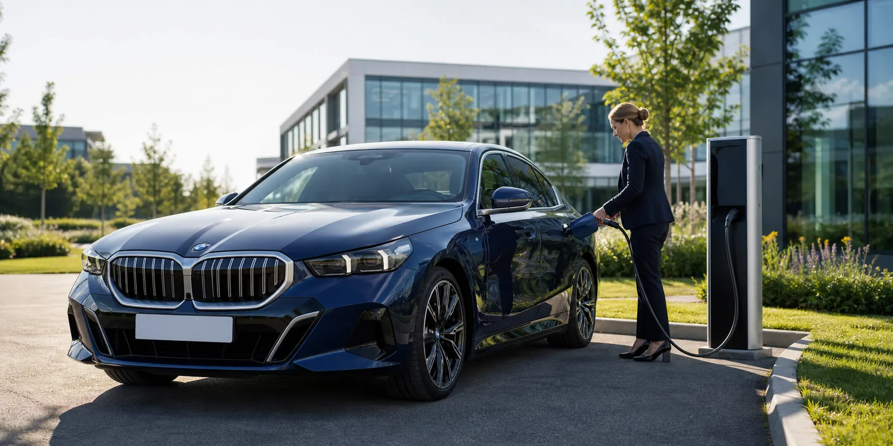 Ladevorgang eines Elektrofahrzeugs während der Überführung